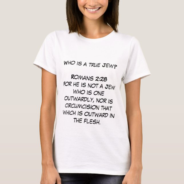 T-shirt Qui est un juif vrai ? (Devant)
