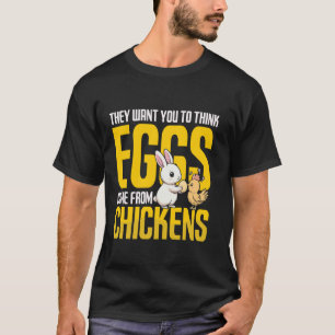 T-shirt Qui est venu en premier Complot de Pâques de poule
