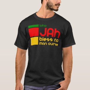 T-shirt Qui Jah bénisse sans malédiction humaine - Rasta