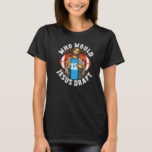 T-shirt Qui Jésus Ébauche Drôle Imaginaire Football Premi