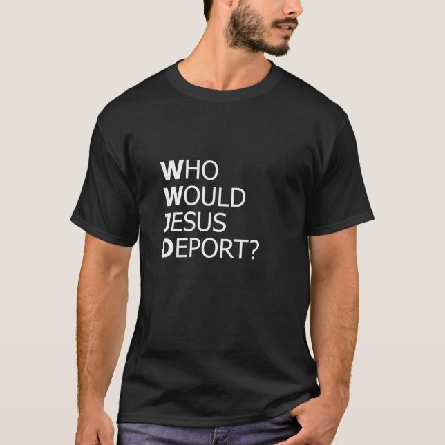 T-shirt Qui Jésus expulserait la pensée qui évoque le Ju s (Devant)