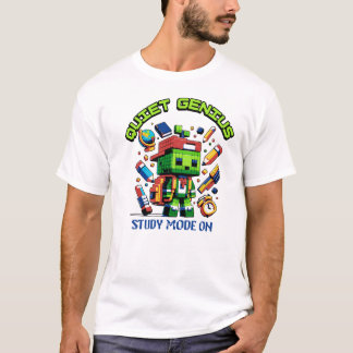 T-shirt Quiet Genius Pixel  Study Mode On Back to school