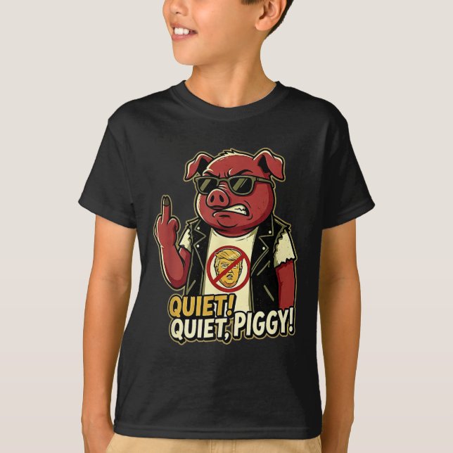 T-shirt Quiet Ggy Sarcastic Litical Humor Funny Design Gif (Devant)