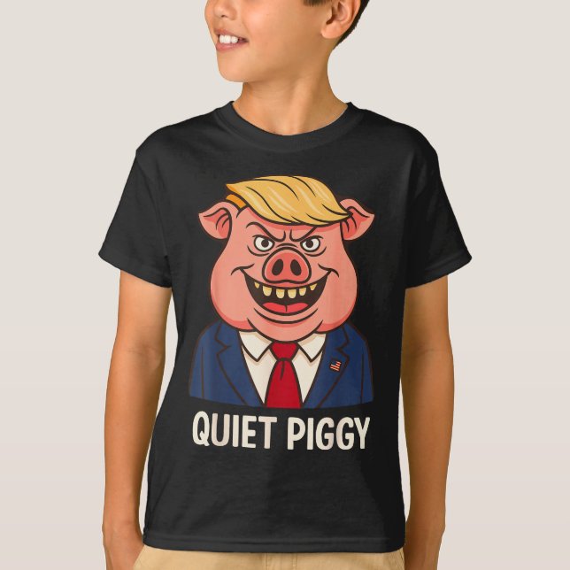 T-shirt Quiet, Quiet Ggy Funny Sarcastic Litical G Cartoon (Devant)