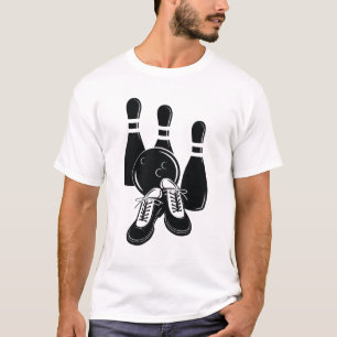 T-shirt quilles de quilles chaussures et d'art sportif de 