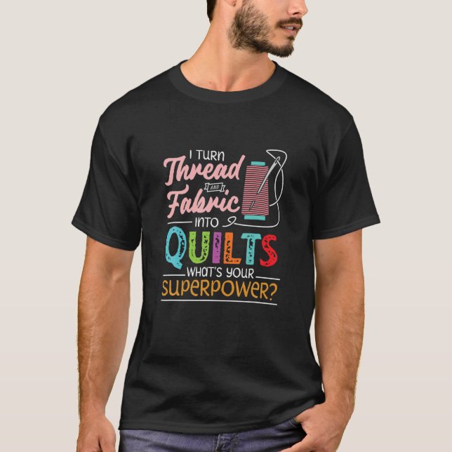 T-shirt Quilting Disant Seamstress Quote Quilter Couture (Devant)