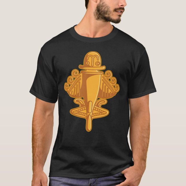T-shirt QUIMBAYA AVION Théoriste Alien ancien Quimbaya (Devant)