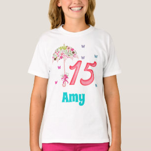 T-shirt Quinceanera 15e anniversaire 15 ans Personnalité