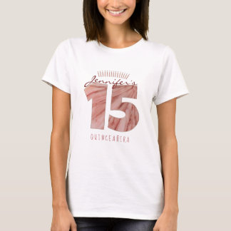 T-shirt Quinceanera 15e Anniversaire bougies