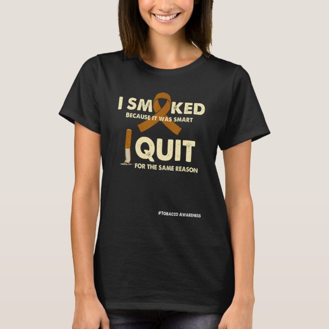 T-shirt Quit vous rend intelligent Je démissionne de fumée (Devant)