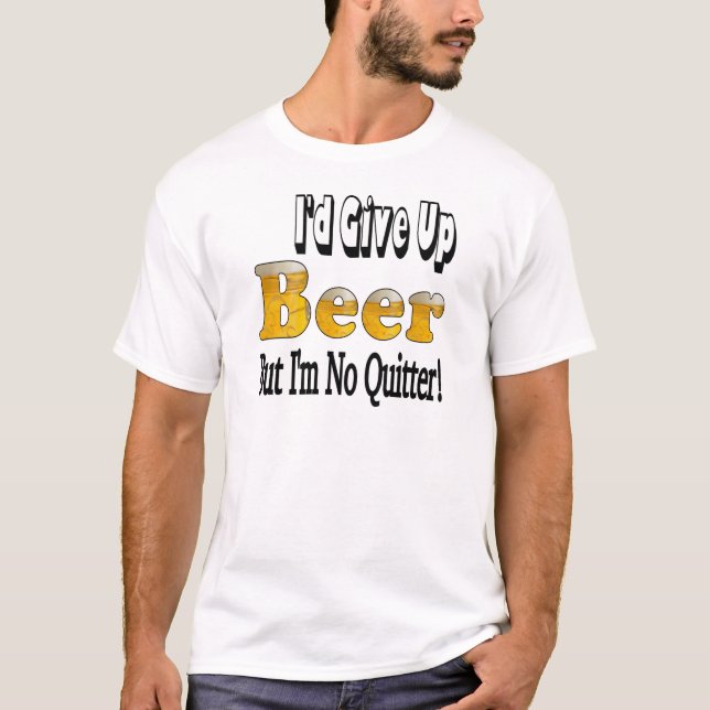T-shirt Quitter de bière (Devant)