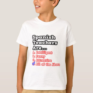 T-shirt Quiz de l'enseignant espagnol...Plaisanterie