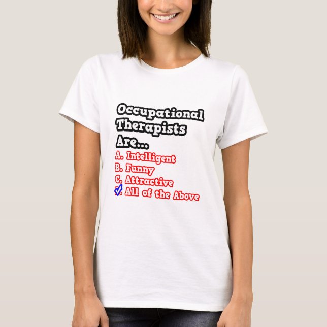 T-shirt Quiz de l'ergothérapeute... (Devant)