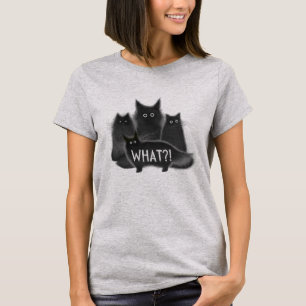 T-shirt "Quoi ? !" Chat drôle