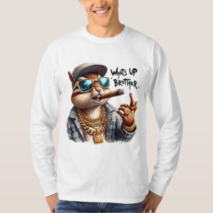 T-shirt quoi de neuf frère écureuil fume le cigare