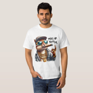 T-shirt quoi de neuf frère écureuil fume le cigare