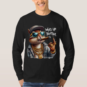 T-shirt quoi de neuf frère écureuil fume le cigare