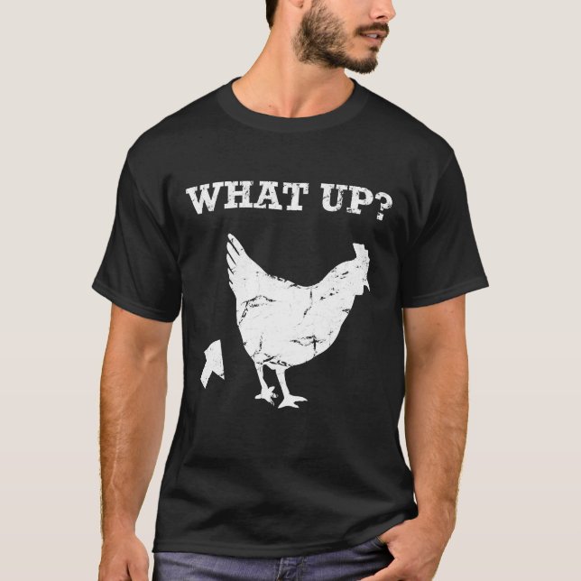 T-shirt QUOI EN EST Poulet butt amoureux des animaux (Devant)