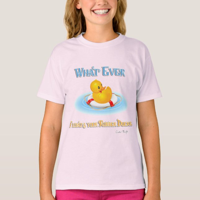 T-shirt Quoi qu'il Flotte votre Duckie en caoutchouc (Devant)