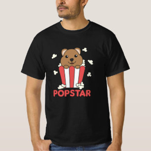 T-shirt Quokka Popcorn Time Animaux Amusants En Restaurati