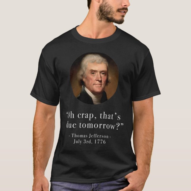 T-shirt &quot ; Oh merde que&x27 ; est attendu demain&quot (Devant)