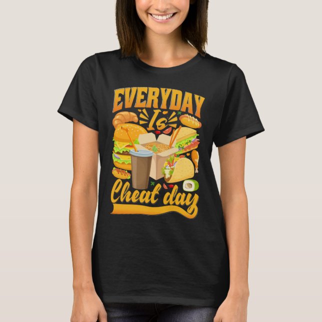 T-shirt Quotidien Jour de la Chee Citations de nourriture  (Devant)