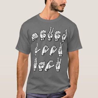 T-shirt quotNEVER LOOK BACKquot Fingerspelled In American