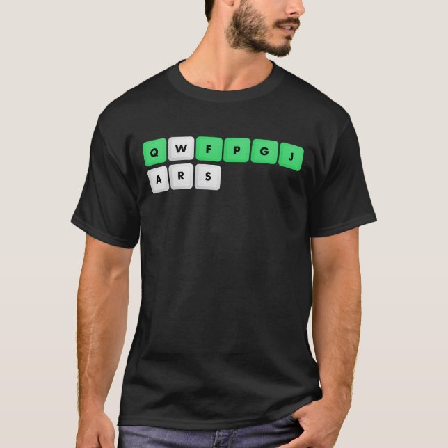 T-shirt QWFPGJ | LUTTE clavier du geek | Colemak | de | (Devant)