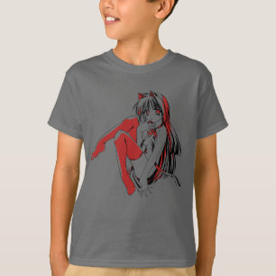 T-shirt R & B Manga, Neko Catgirl Furry Loli Anime