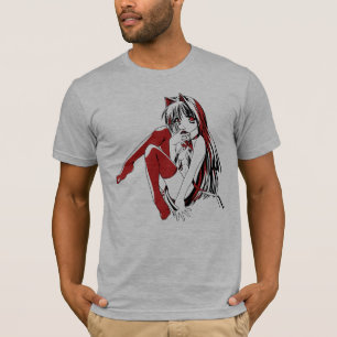 T-shirt R & B Manga, Neko Catgirl Furry Loli Anime