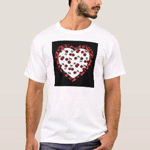 T-shirt RAB Rockabilly Cherries Coeur Empreinte de léopard