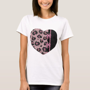 T-shirt RAB Rockabilly Pink Leopard Ribbon Bows