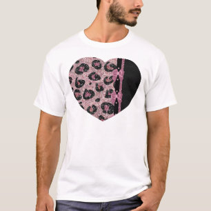 T-shirt RAB Rockabilly Pink Leopard Ribbon Bows