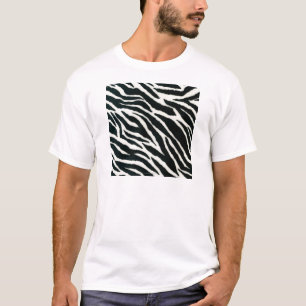 T-shirt RAB Rockabilly Zebra Imprimer noir et blanc