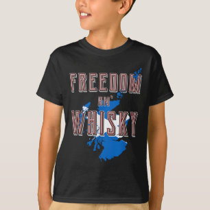T-shirt Rabbie Burns Citation Liberté Whisky Scottish Colo