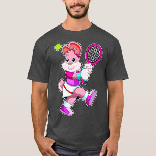 T-shirt Rabbit à Tennis avec raquette de tennis Tennis bal