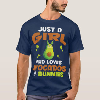 T-shirt Rabbit Aime Juste Une Fille Qui Aime Les Avocados 