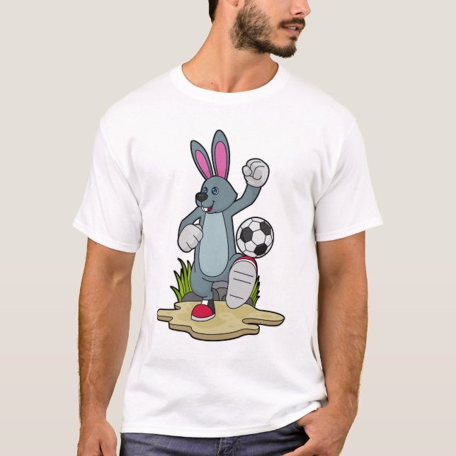 T-shirt Rabbit as Soccer player with Soccer (Devant)