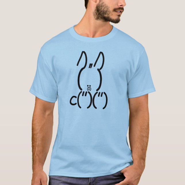 T-shirt Rabbit ASCII (Devant)