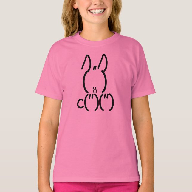 T-shirt Rabbit ASCII (Devant)