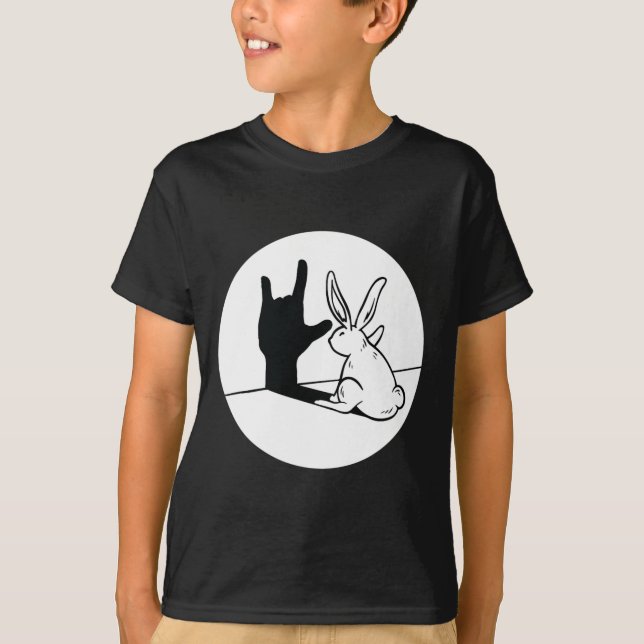 T-shirt Rabbit Asl Gésture main Sourde Acteurs de perte d' (Devant)