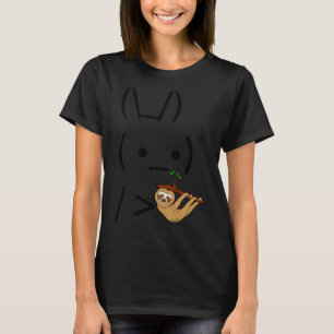 T-shirt Rabbit Bunny Ascii Tenant Une Fente