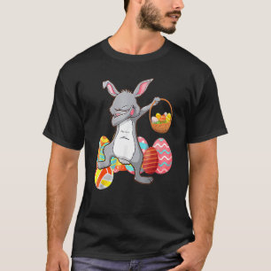 T-shirt Rabbit Dabbing Avec Oeufs De Pâques Panier Garçons