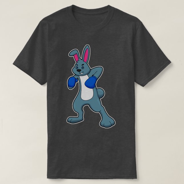 T-shirt Rabbit en boîte avec gants de boxe (Design devant)