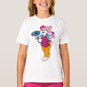 T-shirt Rabbit en coiffeur avec sèche-cheveux & peigne