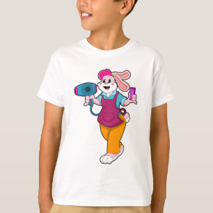 T-shirt Rabbit en coiffeur avec sèche-cheveux & peigne