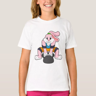 T-shirt Rabbit en forme avec Dumbbell.PNG