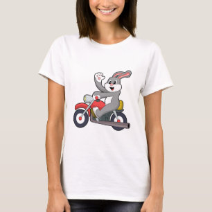 T-shirt Rabbit en tant que Biker avec Motorcycle.PNG