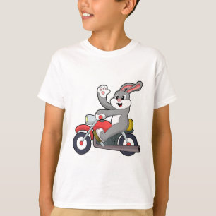 T-shirt Rabbit en tant que Biker avec Motorcycle.PNG