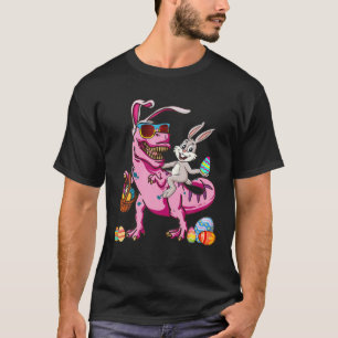 T-shirt Rabbit équitation Dinosaur T Rex Oeufs de Pâques G